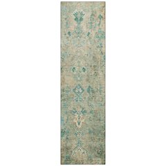 Machine Washable Indoor/Outdoor Chantille ACN2320 Teal 2'3" x 7'6" Runner Rug