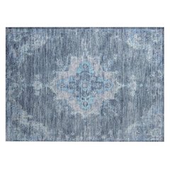 Machine Washable Indoor/Outdoor Chantille ACN2321 Blue 1'8" x 2'6" Rug