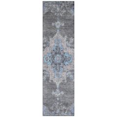 Machine Washable Indoor/Outdoor Chantille ACN2321 Gray 2'3" x 7'6" Runner Rug