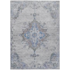 Machine Washable Indoor/Outdoor Chantille ACN2321 Gray 2'6" x 3'10" Rug