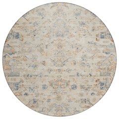 Machine Washable Indoor/Outdoor Chantille ACN2322 Brown 8' x 8' Round Rug