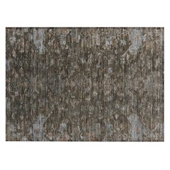 Machine Washable Indoor/Outdoor Chantille ACN2322 Brown 1'8" x 2'6" Rug