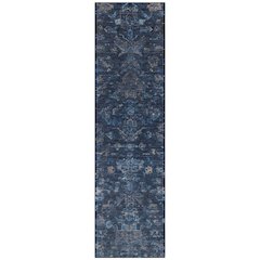 Machine Washable Indoor/Outdoor Chantille ACN2322 Blue 2'3" x 7'6" Runner Rug