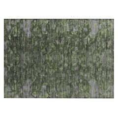 Machine Washable Indoor/Outdoor Chantille ACN2322 Green 1'8" x 2'6" Rug