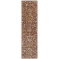 Machine Washable Indoor/Outdoor Chantille ACN2322 Orange 2'3" x 7'6" Runner Rug