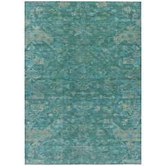 Machine Washable Indoor/Outdoor Chantille ACN2322 Teal 2'6" x 3'10" Rug