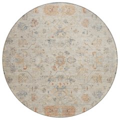 Machine Washable Indoor/Outdoor Chantille ACN2323 Brown 8' x 8' Round Rug