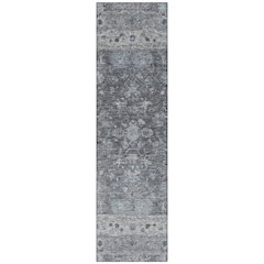 Machine Washable Indoor/Outdoor Chantille ACN2323 Gray 2'3" x 7'6" Runner Rug
