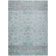 Machine Washable Indoor/Outdoor Chantille ACN2323 Teal 2'6" x 3'10" Rug