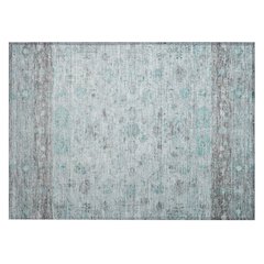 Machine Washable Indoor/Outdoor Chantille ACN2323 Teal 1'8" x 2'6" Rug