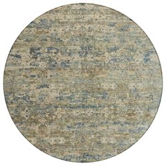 Machine Washable Indoor/Outdoor Chantille ACN2324 Green 8' x 8' Round Rug