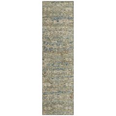 Machine Washable Indoor/Outdoor Chantille ACN2324 Green 2'3" x 7'6" Runner Rug