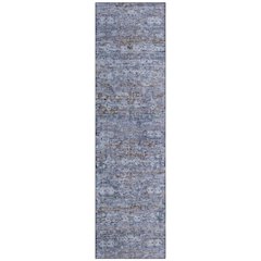 Machine Washable Indoor/Outdoor Chantille ACN2324 Blue 2'3" x 7'6" Runner Rug