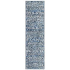 Machine Washable Indoor/Outdoor Chantille ACN2324 Blue 2'3" x 7'6" Runner Rug