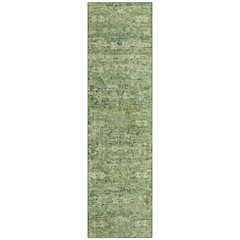 Machine Washable Indoor/Outdoor Chantille ACN2324 Green 2'3" x 7'6" Runner Rug