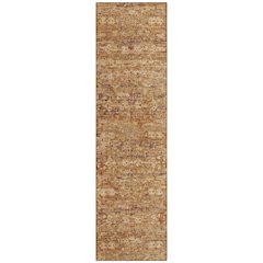 Machine Washable Indoor/Outdoor Chantille ACN2324 Orange 2'3" x 7'6" Runner Rug