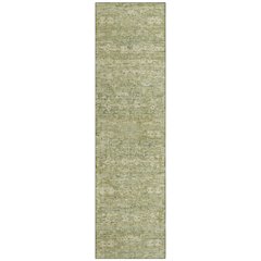 Machine Washable Indoor/Outdoor Chantille ACN2324 Green 2'3" x 7'6" Runner Rug
