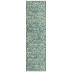 Machine Washable Indoor/Outdoor Chantille ACN2324 Teal 2'3" x 7'6" Runner Rug