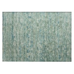 Machine Washable Indoor/Outdoor Chantille ACN2324 Teal 1'8" x 2'6" Rug