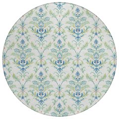 Machine Washable Indoor/Outdoor Chantille ACN2325 Green 8' x 8' Round Rug