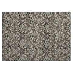Machine Washable Indoor/Outdoor Chantille ACN2325 Brown 1'8" x 2'6" Rug