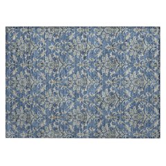 Machine Washable Indoor/Outdoor Chantille ACN2325 Blue 1'8" x 2'6" Rug