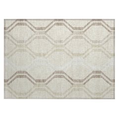 Machine Washable Indoor/Outdoor Chantille ACN2326 Brown 1'8" x 2'6" Rug