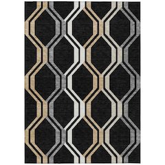 Machine Washable Indoor/Outdoor Chantille ACN2326 Black 2'6" x 3'10" Rug