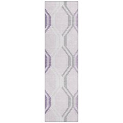 Machine Washable Indoor/Outdoor Chantille ACN2326 Purple 2'3" x 7'6" Runner Rug