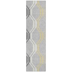 Machine Washable Indoor/Outdoor Chantille ACN2326 Gray 2'3" x 7'6" Runner Rug