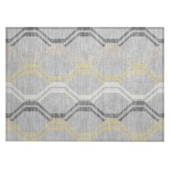 Machine Washable Indoor/Outdoor Chantille ACN2326 Gray 1'8" x 2'6" Rug