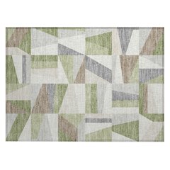 Machine Washable Indoor/Outdoor Chantille ACN2327 Green 1'8" x 2'6" Rug