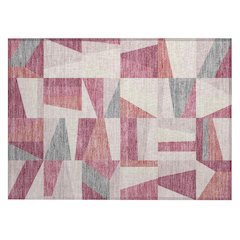 Machine Washable Indoor/Outdoor Chantille ACN2327 Pink 1'8" x 2'6" Rug