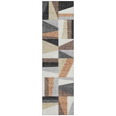 Machine Washable Indoor/Outdoor Chantille ACN2327 Gray 2'3" x 7'6" Runner Rug