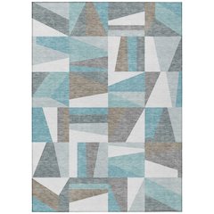 Machine Washable Indoor/Outdoor Chantille ACN2327 Teal 2'6" x 3'10" Rug