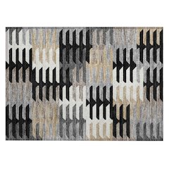 Machine Washable Indoor/Outdoor Chantille ACN2328 Black 1'8" x 2'6" Rug
