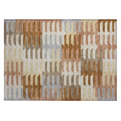 Machine Washable Indoor/Outdoor Chantille ACN2328 Orange 1'8" x 2'6" Rug