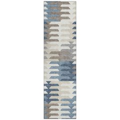 Machine Washable Indoor/Outdoor Chantille ACN2328 Blue 2'3" x 7'6" Runner Rug