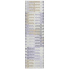 Machine Washable Indoor/Outdoor Chantille ACN2328 Purple 2'3" x 7'6" Runner Rug