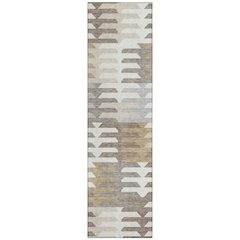 Machine Washable Indoor/Outdoor Chantille ACN2328 Brown 2'3" x 7'6" Runner Rug