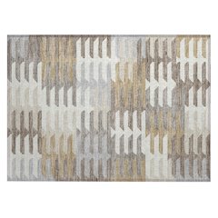 Machine Washable Indoor/Outdoor Chantille ACN2328 Brown 1'8" x 2'6" Rug