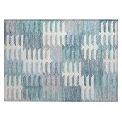 Machine Washable Indoor/Outdoor Chantille ACN2328 Teal 1'8" x 2'6" Rug