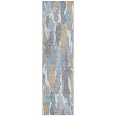 Machine Washable Indoor/Outdoor Chantille ACN2329 Blue 2'3" x 7'6" Runner Rug