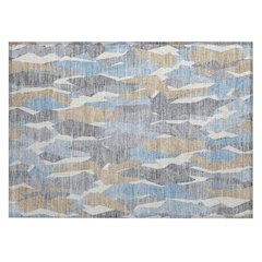 Machine Washable Indoor/Outdoor Chantille ACN2329 Blue 1'8" x 2'6" Rug