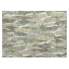 Machine Washable Indoor/Outdoor Chantille ACN2329 Green 1'8" x 2'6" Rug