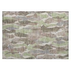 Machine Washable Indoor/Outdoor Chantille ACN2329 Brown 1'8" x 2'6" Rug
