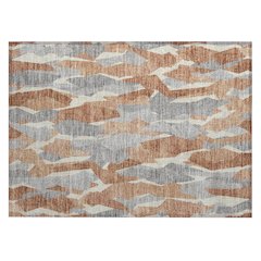 Machine Washable Indoor/Outdoor Chantille ACN2329 Orange 1'8" x 2'6" Rug