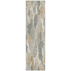 Machine Washable Indoor/Outdoor Chantille ACN2329 Gray 2'3" x 7'6" Runner Rug
