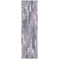 Machine Washable Indoor/Outdoor Chantille ACN2329 Purple 2'3" x 7'6" Runner Rug