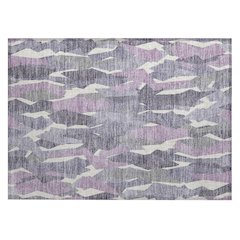 Machine Washable Indoor/Outdoor Chantille ACN2329 Purple 1'8" x 2'6" Rug